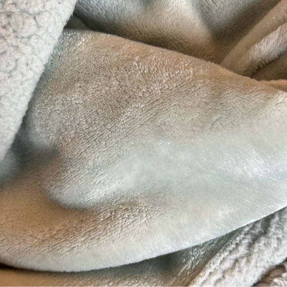 Anthropologie Half Zip Fleece Pullover Teddy Sherpa Women’s SZ Small Gray Cozy - Picture 7 of 11